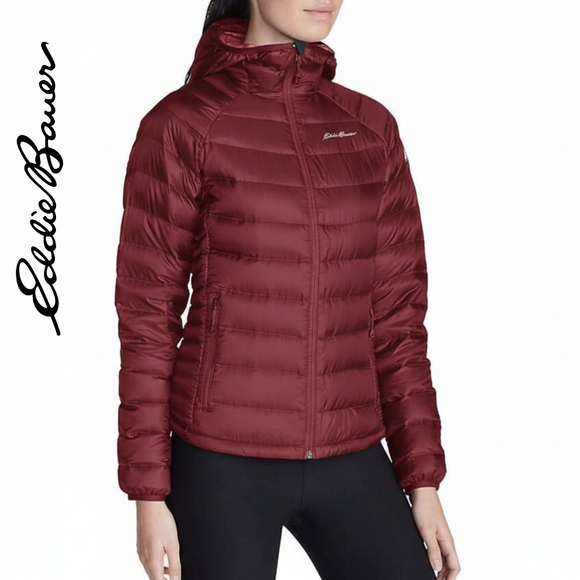 Eddie Bauer Jackets & Blazers - Sz M Eddie Bauer Women's First Ascent Stormdown 800 Puffer Jacket, Black Cherry